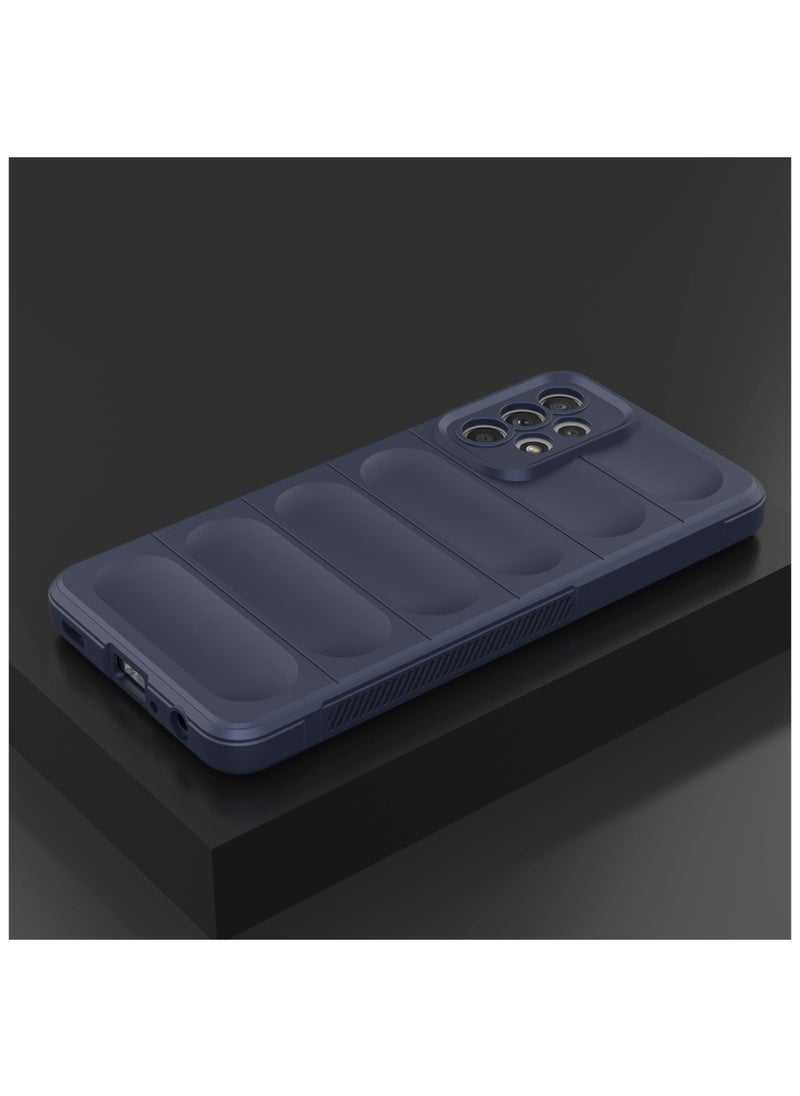 Phone case cover Magic Shield TPU + Silicone Shockproof Phone Case For Samsung Galaxy A52 / A52S (Dark Blue)