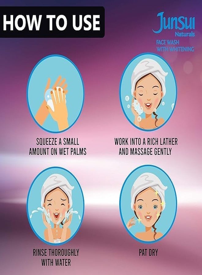 Junsui Naturals Face Wash - Extra Radiance | Daily Use Skin Brightening Face Wash For Girls & Women | Removes Dullness | Powered With Sakura & Yam Bean Extracts | Micro Scrub Foaming Type | 100gm - Image 5