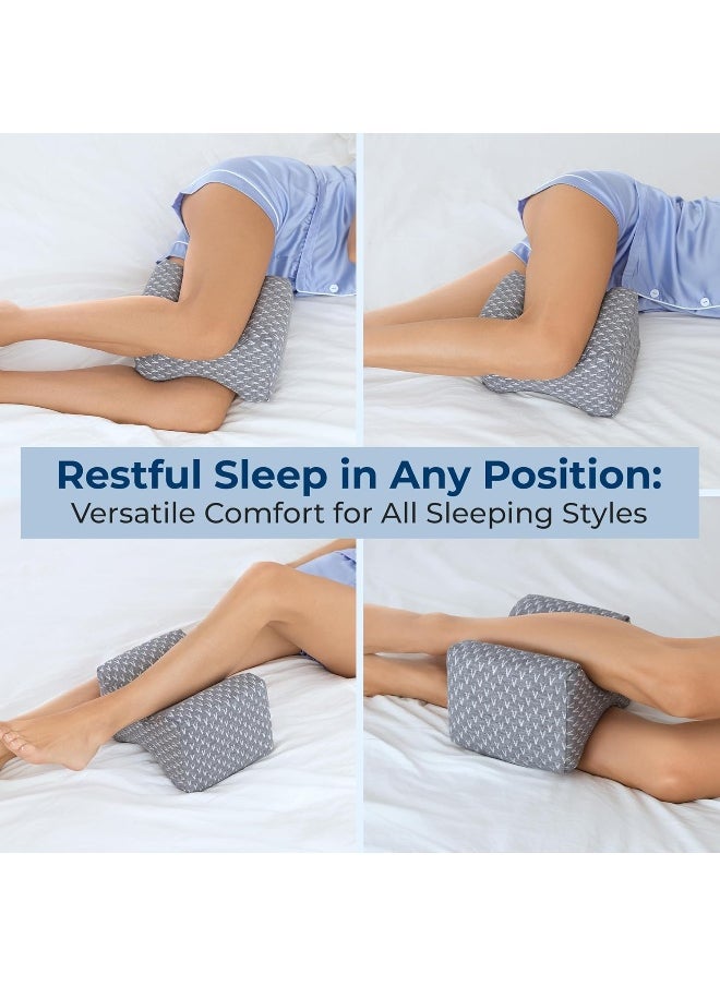 5 STARS UNITED - 5 STARS UNITED Knee Pillow for Sleeping - Leg Pillow 100% Memory Foam - Leg Pillows for Sleeping on Side - Knee Support Pillow - Knee Cushions for Sleeping - Hip Support Pillow Contour - Image 1