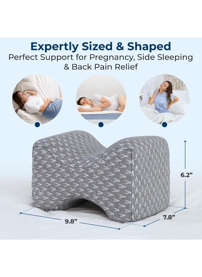 5 STARS UNITED - 5 STARS UNITED Knee Pillow for Sleeping - Leg Pillow 100% Memory Foam - Leg Pillows for Sleeping on Side - Knee Support Pillow - Knee Cushions for Sleeping - Hip Support Pillow Contour - Image 1