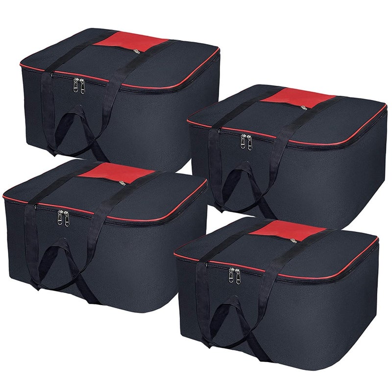 Haimac Nylon Storage Bag with Zippered Closure and Handle 54x46x28cm Pack Of 4 Multipurpose Bag - Image 1