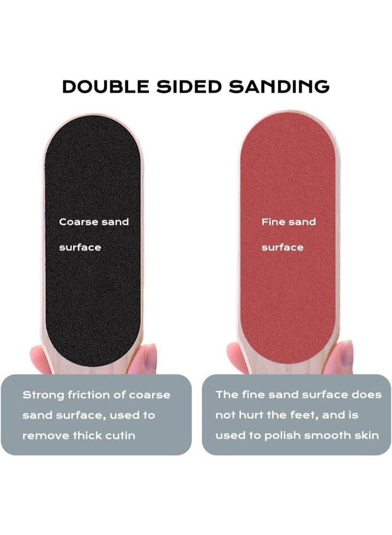 2-Pack Professional Wooden Foot File Double-Sided for Pedicure – Removes Hard Dead Skin, Calluses, and Foot Corns – Perfect for Men and Women to Smooth and Care for Feet at Home or in Beauty Salons, Durable and Comfortable Design for Long-Lasting Use - Image 4