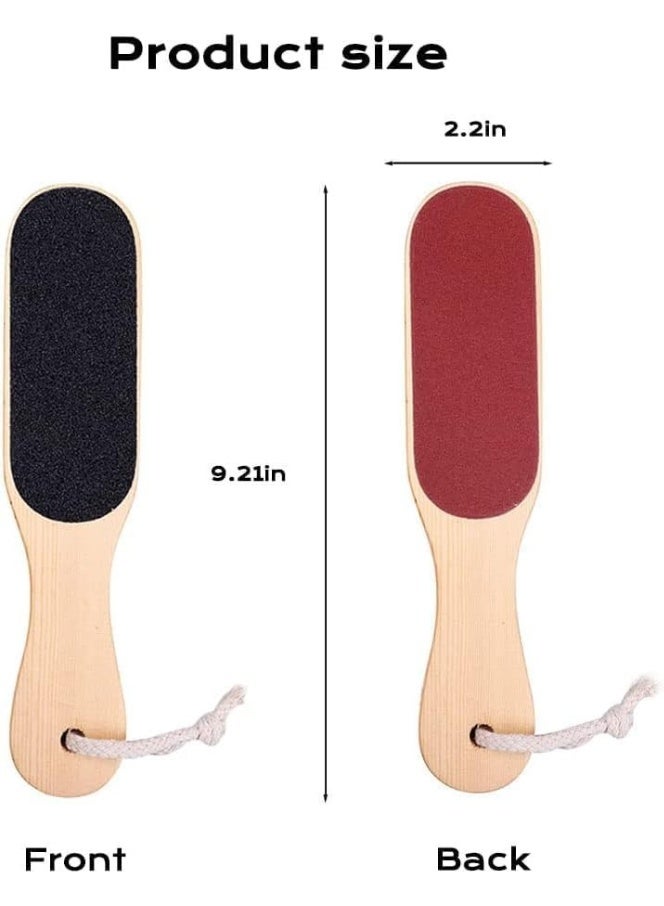 2-Pack Professional Wooden Foot File Double-Sided for Pedicure – Removes Hard Dead Skin, Calluses, and Foot Corns – Perfect for Men and Women to Smooth and Care for Feet at Home or in Beauty Salons, Durable and Comfortable Design for Long-Lasting Use - Image 3