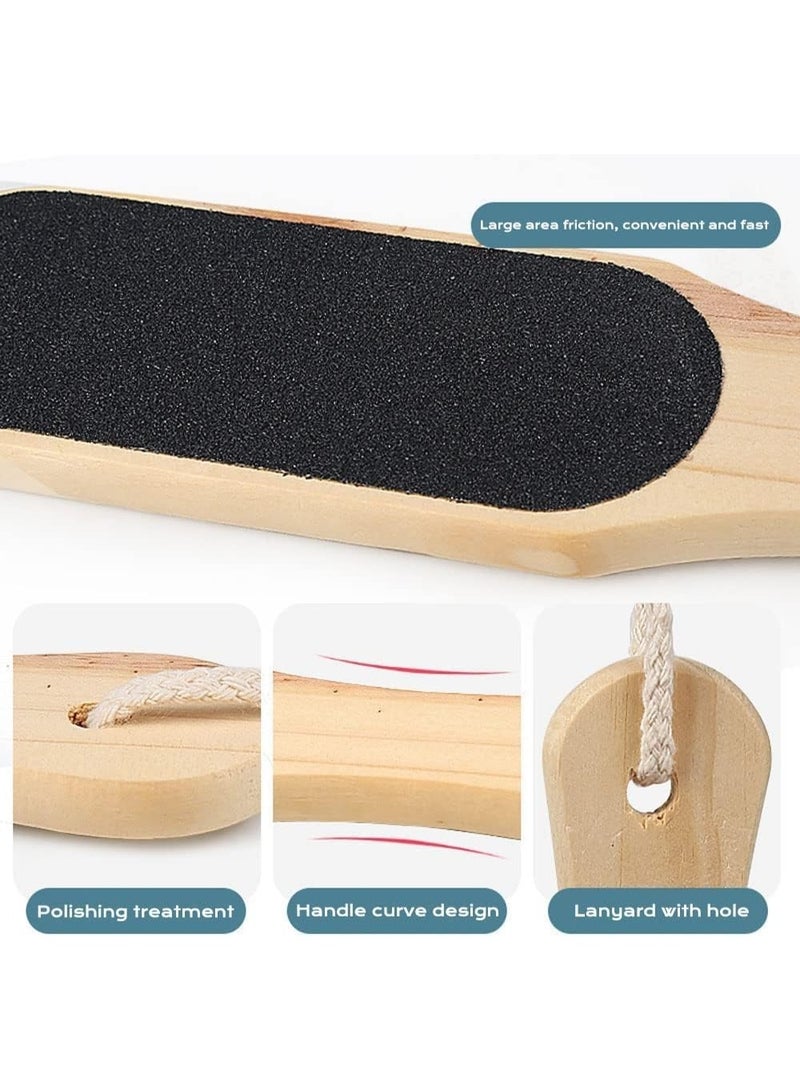 2-Pack Professional Wooden Foot File Double-Sided for Pedicure – Removes Hard Dead Skin, Calluses, and Foot Corns – Perfect for Men and Women to Smooth and Care for Feet at Home or in Beauty Salons, Durable and Comfortable Design for Long-Lasting Use - Image 5