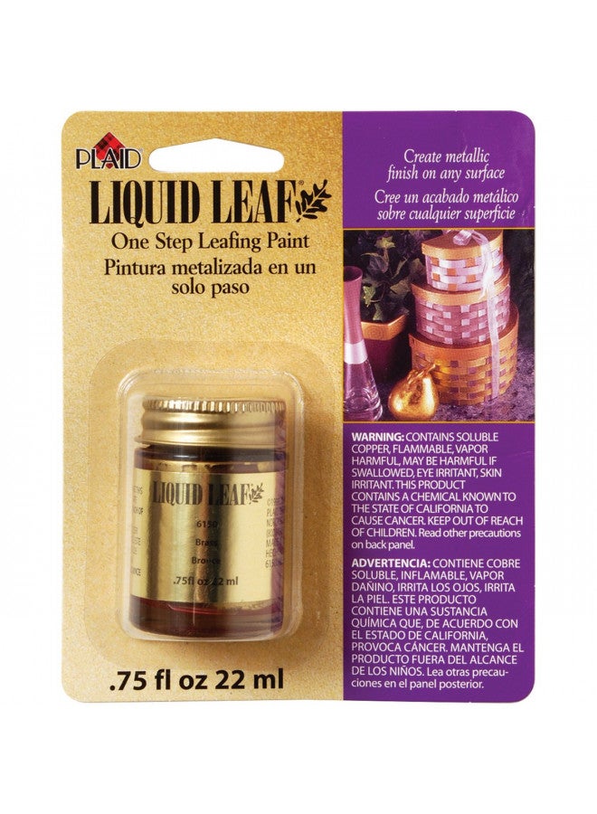 Plaid:Craft Plaid:Craft Liquid One-Step Leafing Paint .75oz, Brass  - Image 2