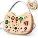 UdoUto Montessori Wooden Busy Board for Toddlers with LED Light Lights SwitchesPortable Activity Board for Car Airplane Travel Toys Christmas Birthday Gift for 13 Year Old Boys Girls - Image 3