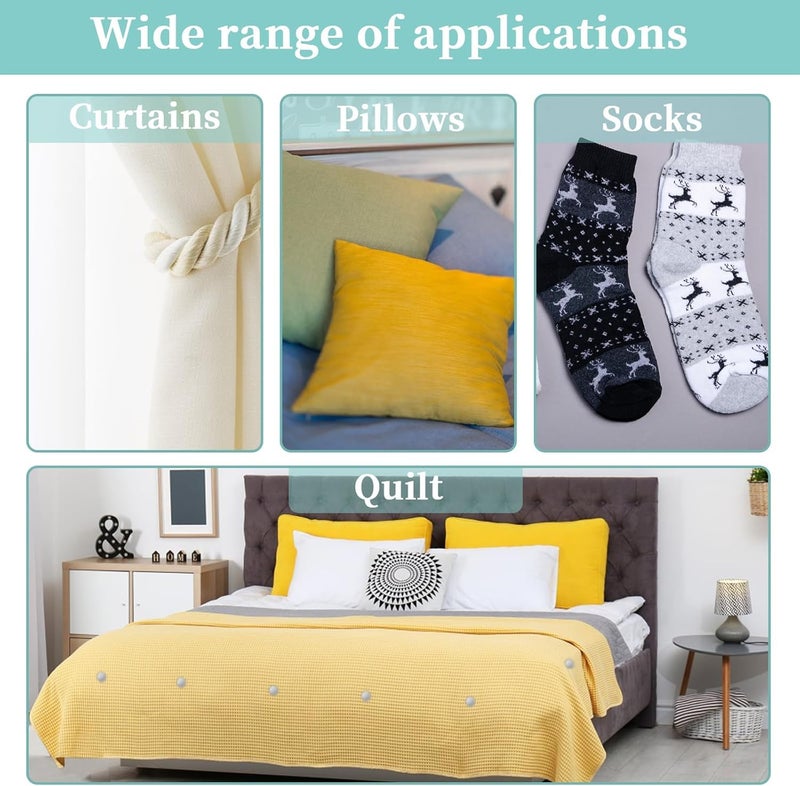 PRAYASHAY TRADELINK PRAYASHAY TRADELINK Cotton Blanket NeedleNonSlip Quilt Fixator Sheet Fasteners with OneKey Unlock for QuiltCushionsCurtainsSpring Clips Bedsheet Clips Small Cotton for BedsheetPack of 8Blue - Image 4