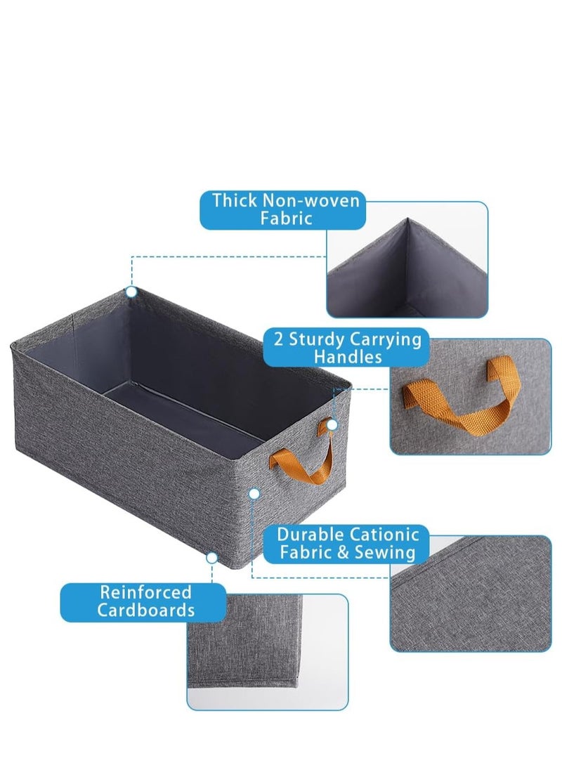 Generic "Set of 3 Foldable Storage Boxes with Handle for Clothes and Pants – Shelf Style, Home Décor, Organizer for Clothes, Towels, and Bedding" (color may vary)  - Image 4