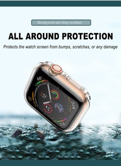 Generic 3 Pack PC Case for Apple Watch Case 45mm Series 9&8 & 7 with Tempered Glass Screen Protector, Full Hard Ultra-Thin Scratch Resistant Bumper Protective Cover 45MM  - Image 3