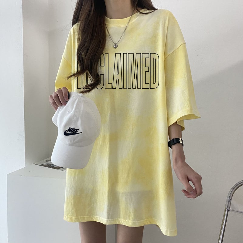 Summer Korean Style Trendy Short-Sleeved T-Shirt Women'S 2024 Japanese Large Edition Western Style Loose Design Sense Trendy Brand - Image 1
