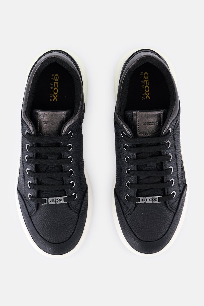 GEOX Women D Dalys A Lace Up Casual Shoes, Black - Image 3