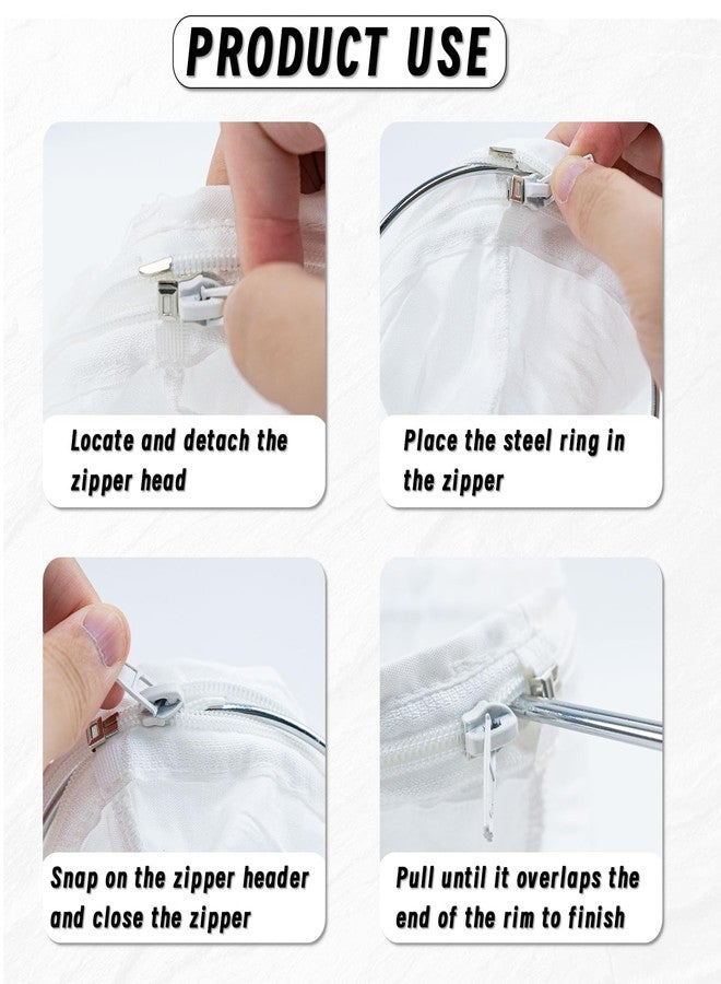 Binxus 4 Pcs Ultra Fine Mesh Strainer Bags with 2 Pcs Stainless Steel Handle Frame, Reusable Mesh Filter Bag for Filter Juice Nut Milk Coffee Oil and Soup - Image 4