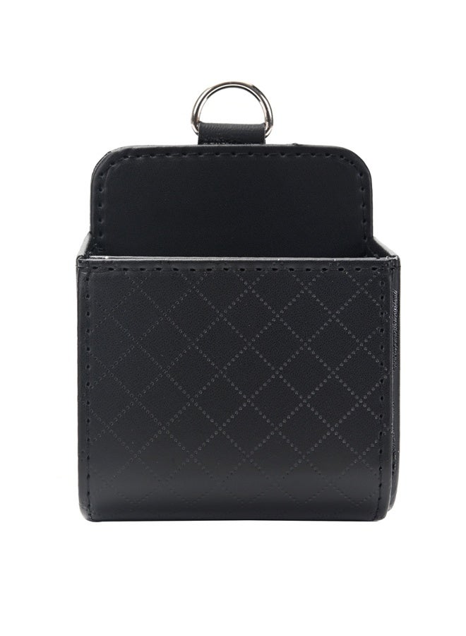 لوازم منظم جيب صغير يُعلّق على فتحة التكييف في السيارة - حقيبة تخزين معلّقة داخلية مع خطاف تعليق - لحفظ المفاتيح والعملات والإكسسوارات الصغيرة - مناسب للاستخدام اليومي داخل المركبة - Image 3