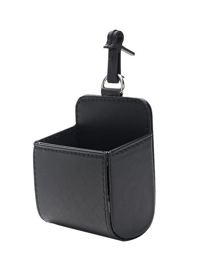 لوازم منظم جيب صغير يُعلّق على فتحة التكييف في السيارة - حقيبة تخزين معلّقة داخلية مع خطاف تعليق - لحفظ المفاتيح والعملات والإكسسوارات الصغيرة - مناسب للاستخدام اليومي داخل المركبة - Image 1