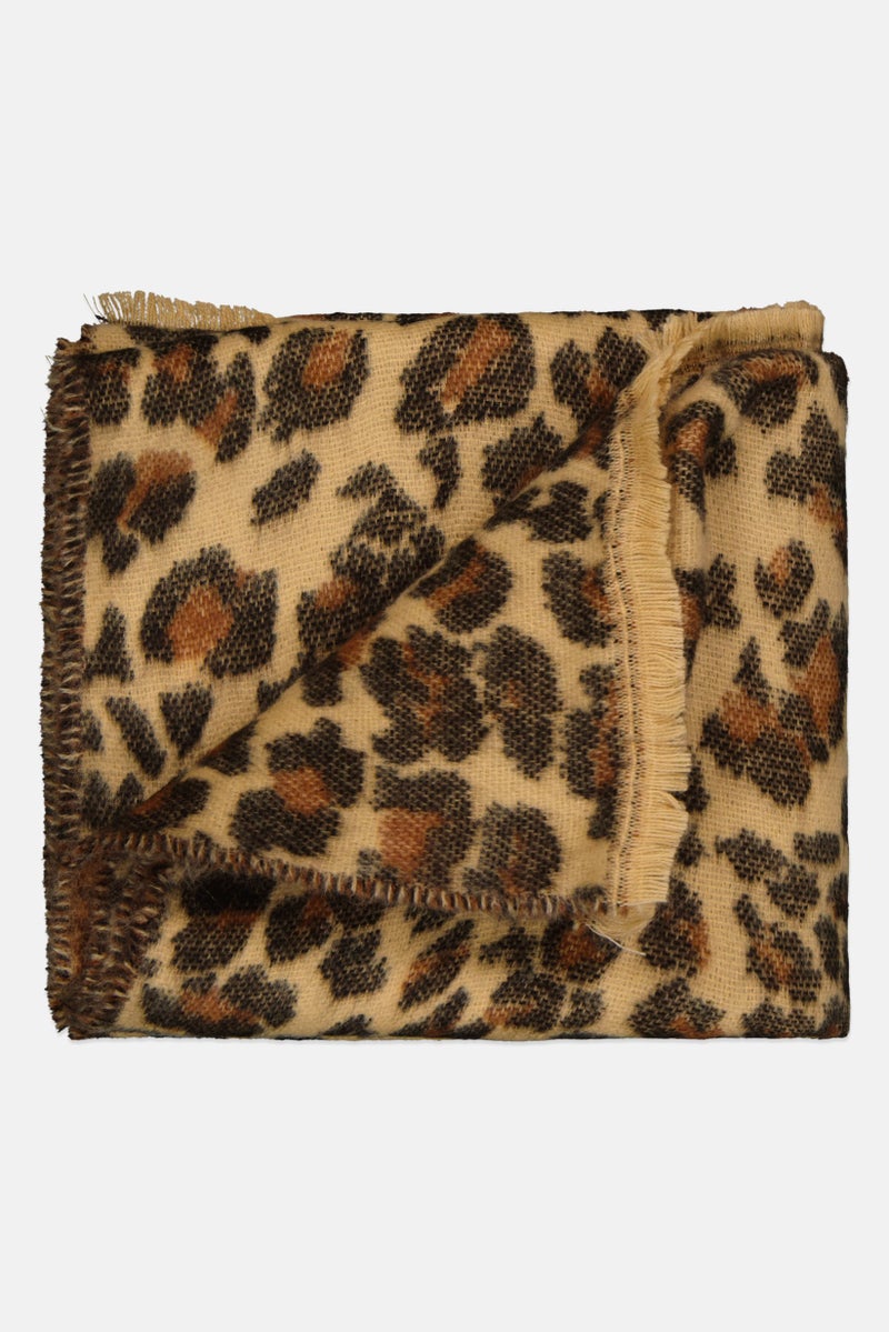 Bershka Women Animal Print Scarf, Multicolor - Image 2