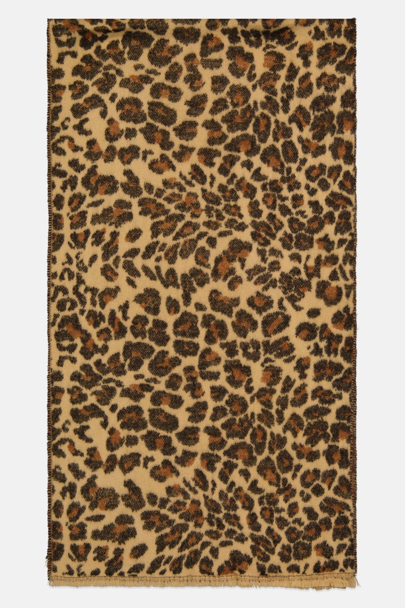 Bershka Women Animal Print Scarf, Multicolor - Image 4