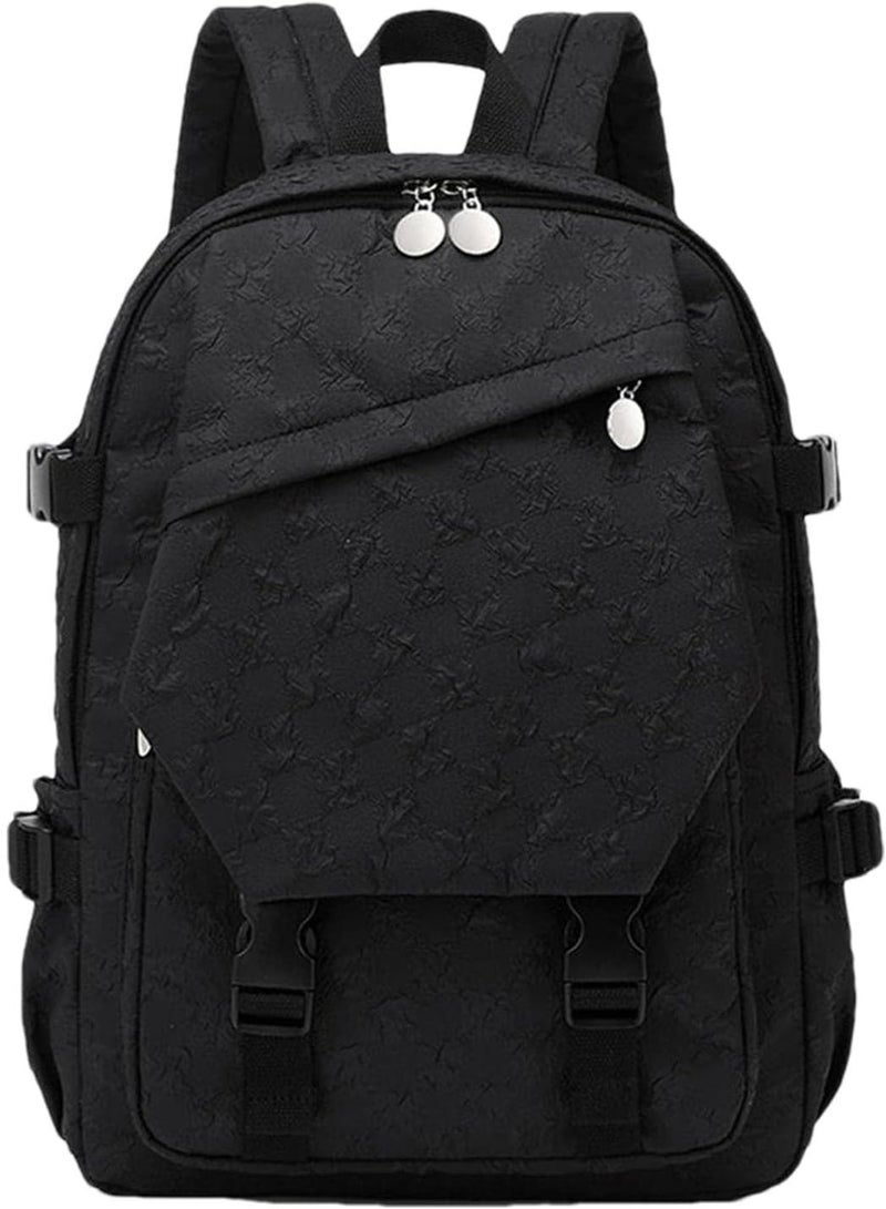 GGOOT Fashion Checkerboard Backpack | Lightweight Student Shoulder Bag | Waterproof Backpack with Adjustable Shoulder Straps for Comfort and Breathability - Image 5