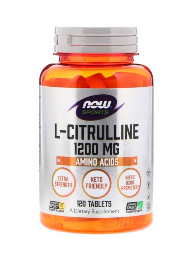 Now Foods L-Citrulline Dietary Supplement 120 Tablets - Image 1