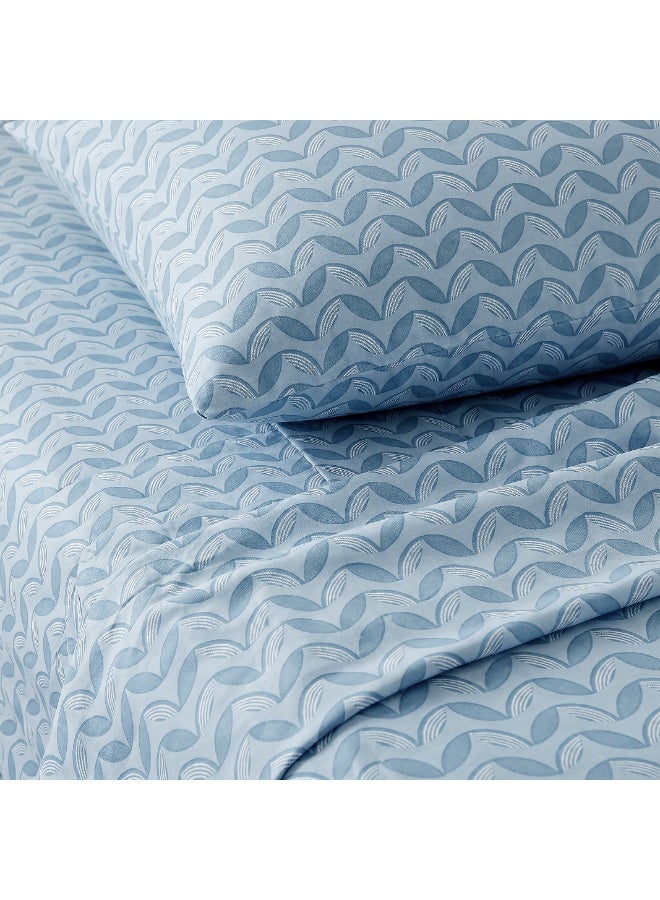 Morano Senses Bedsheet 4 pieces set 240 X 260 (Full XL, Twine) | Flat Sheet + 3 Pillowcases, Machine Washable, 50x70 cm Pillowcase, 45x185 cm Long Pillowcase, Halo - Image 2
