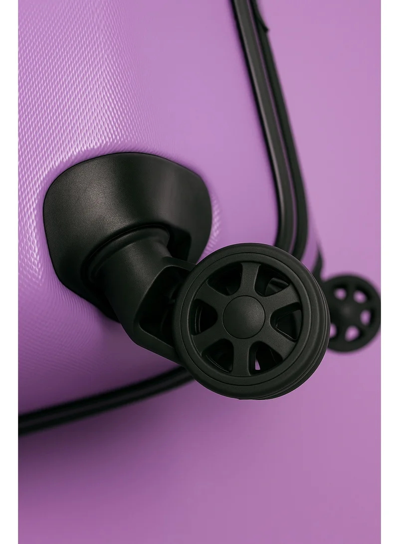 HAYYAK HYK-02 Set of 3 Luggage| ABS Hardside Trolley| Cabin-20 Inch, Medium-24 Inch, Large-28 Inch| Purple