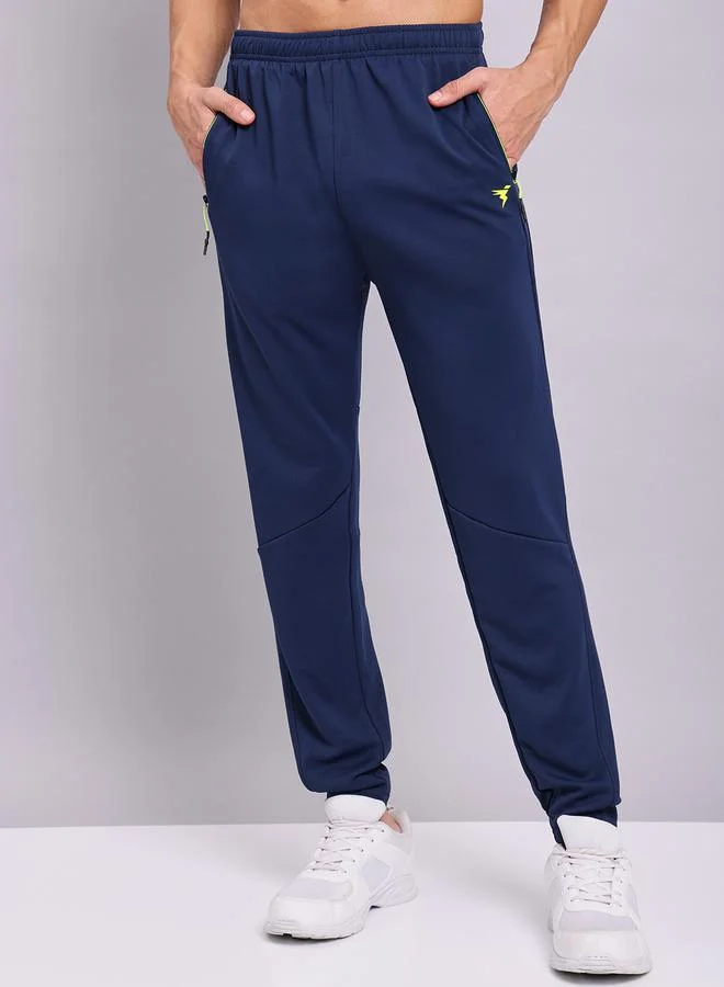 Technosport Solid Slim Fit Trackpants with Techno Dry by Styli