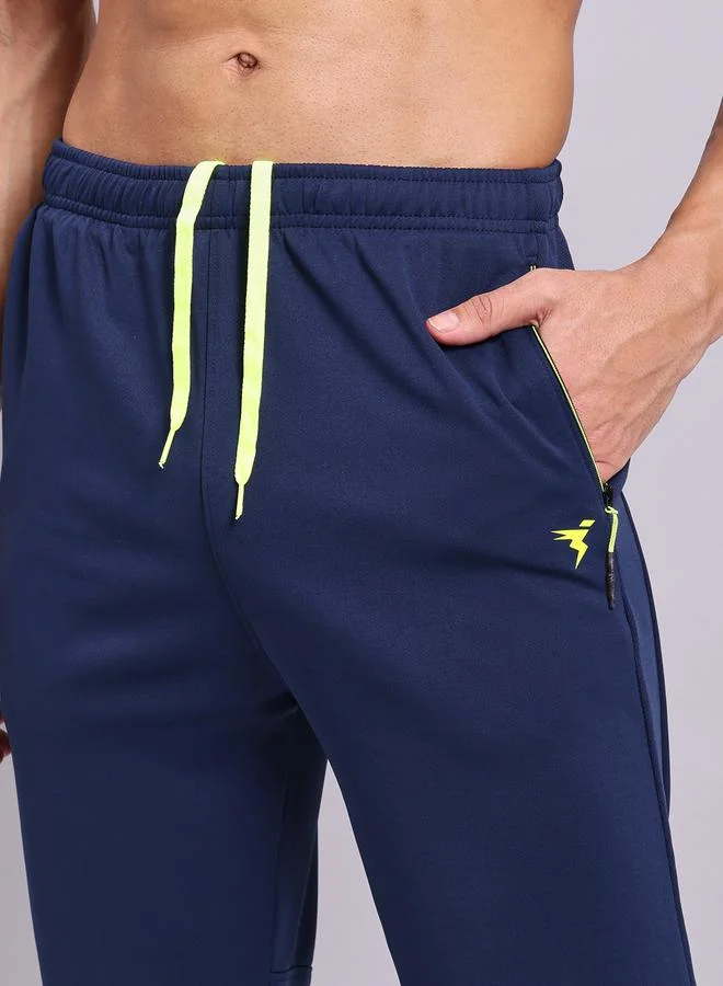 Technosport Solid Slim Fit Trackpants with Techno Dry by Styli