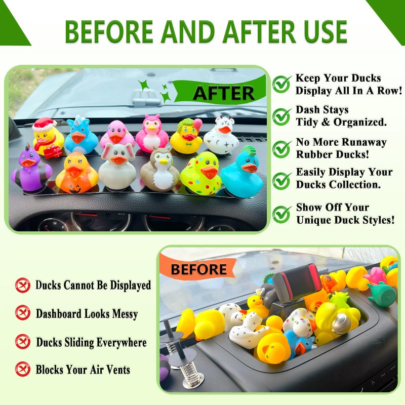 EJDRFN Duck Holder for Jeep Wrangler,Metal Rubber Ducks Holder for Jeep Dash,Magnetic Duck Plugs for Dash Decorations,Adjustable Duck Mount for Jeep Dashboard,2 Pack(Black) - Image 4