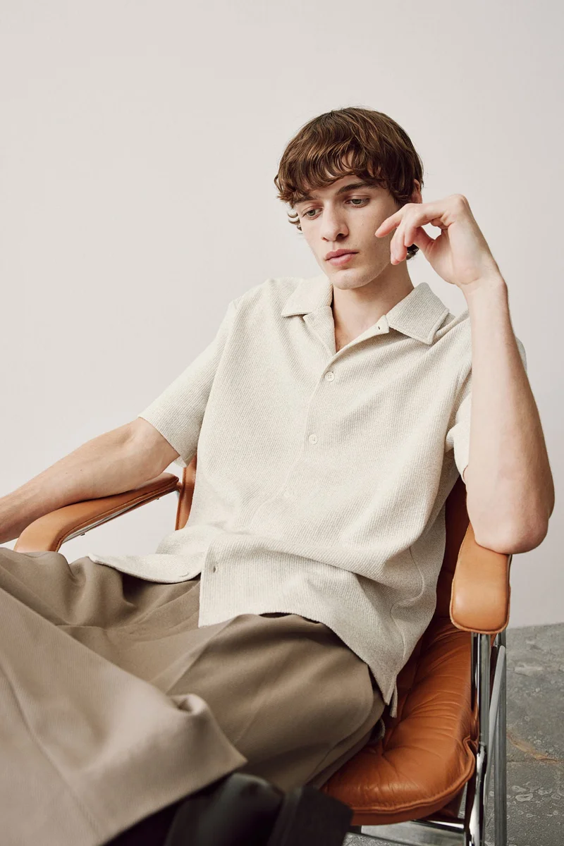 اتش اند ام Regular Fit Ribbed Shirt