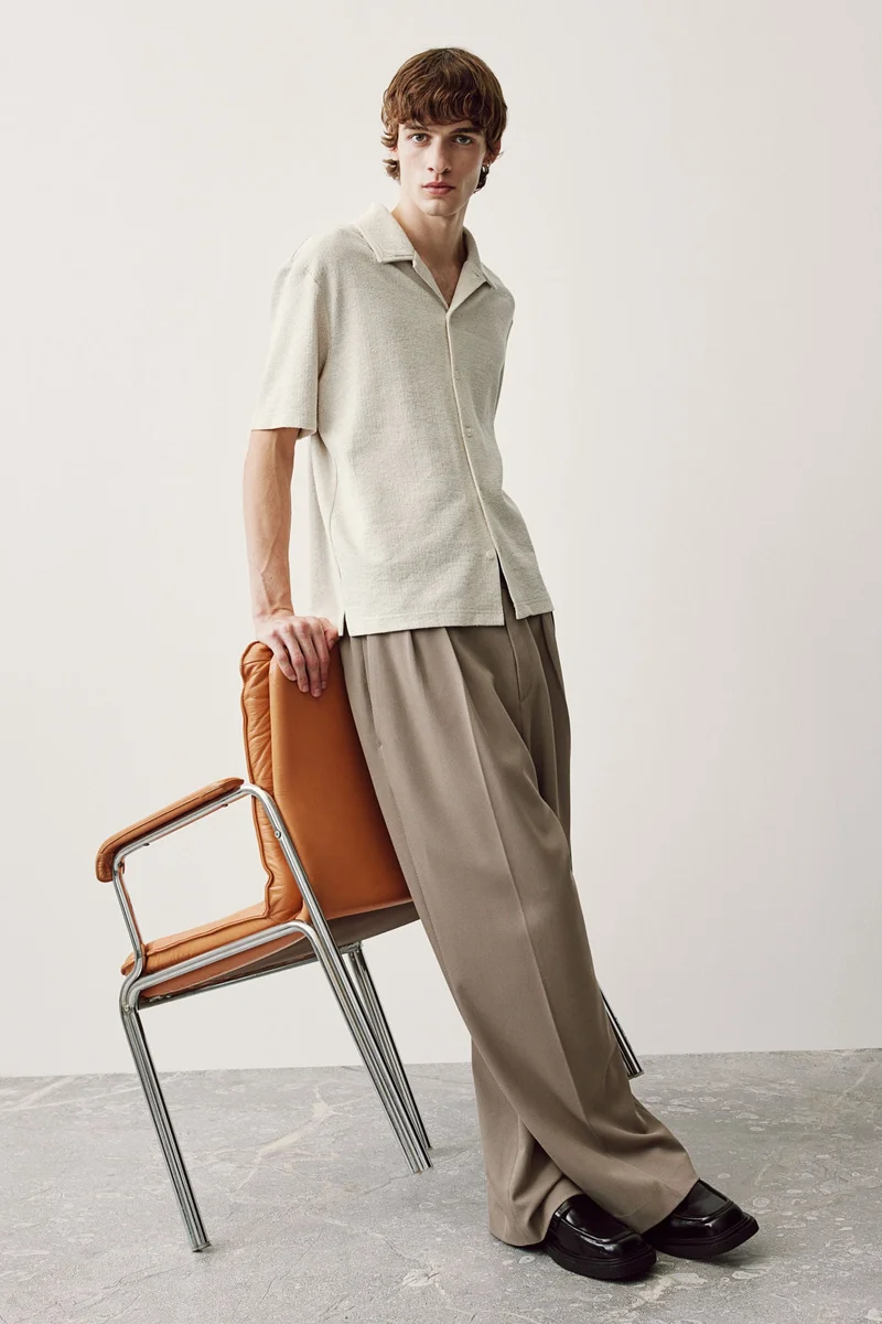 اتش اند ام Regular Fit Ribbed Shirt