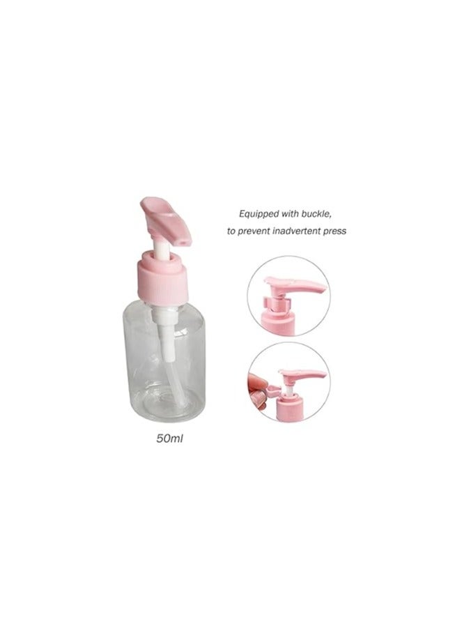 ORiTi زجاجات تجميل فارغة محمولة صغيرة 5 قطع باللون الوردي/الشفاف - Image 3