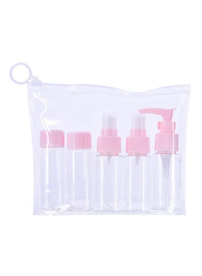 ORiTi زجاجات تجميل فارغة محمولة صغيرة 5 قطع باللون الوردي/الشفاف - Image 4