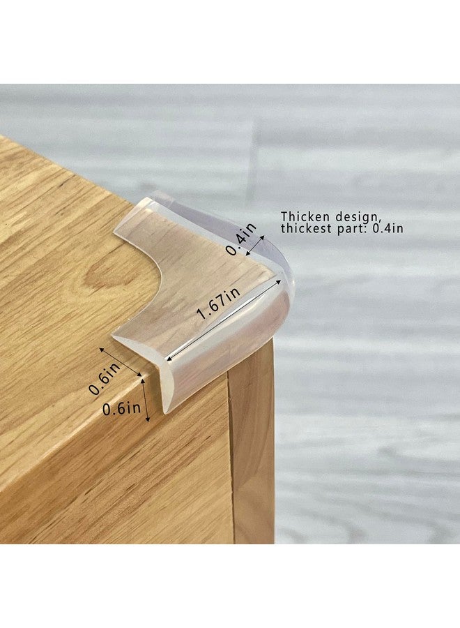 Angloria Food-Graded Silicone Clear Corner Protectors, Baby Proofing Table Edge Guards, Pre-Tapep Adhesive Soft for Kids Child Safety Proof, Cabinets Counter Furniture Bumpers (4, 3/5x3/5 in (Width)) - Image 3