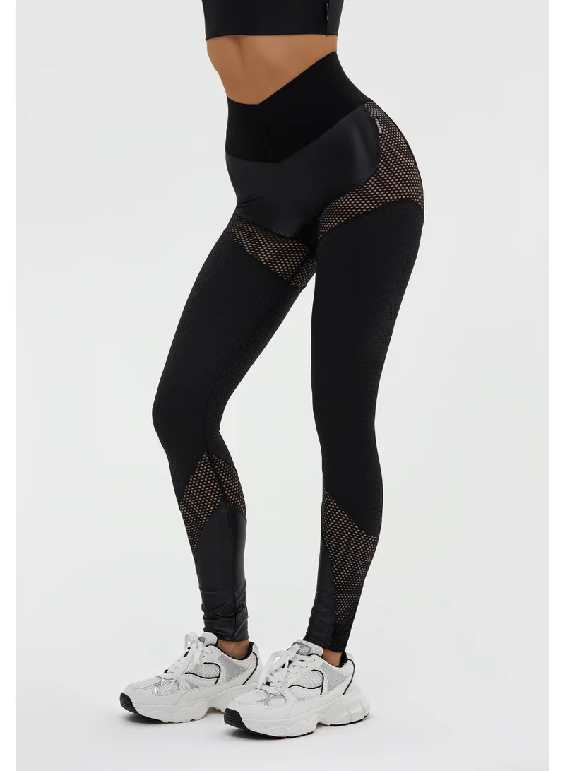 Bona Fide Lara Croft Corsage Black Bona Fide Premium Quality High Waisted Leggings for Women with Unique Design and Tummy Control - Womens Workout Leggings for Women | Best Price UAE