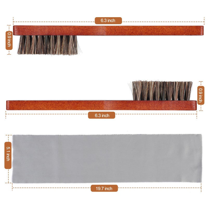 Srefaka Shoe Brush Shoe Polish Brush Horse Hair Brush for Leather Horsehair Shoe Brush Professional Shoe Polish Applicator - Image 2