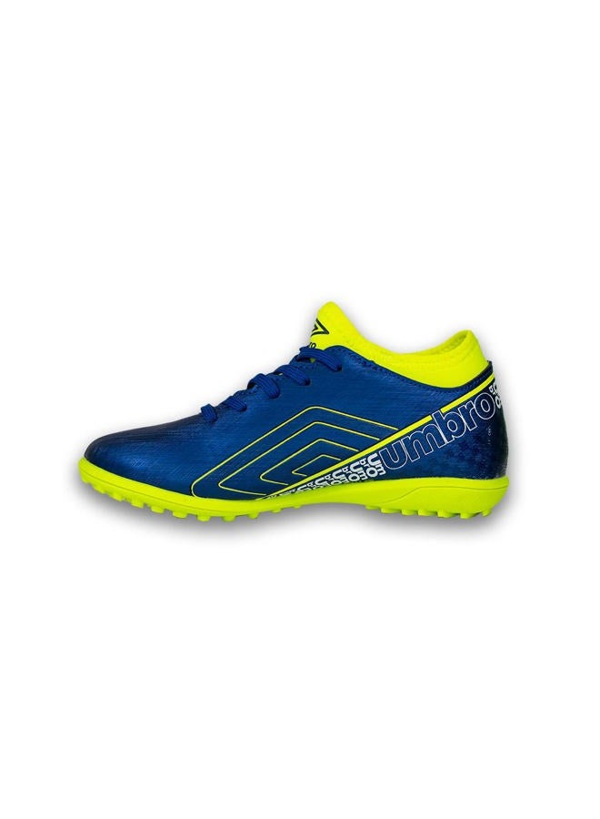 umbro Spirito Youth Turf Soccer Shoes - Durable Rubber Sole Perfect for Outdoor & Indoor Play Blue/Lime/White 3 Little Kid, 33 EU - Image 2