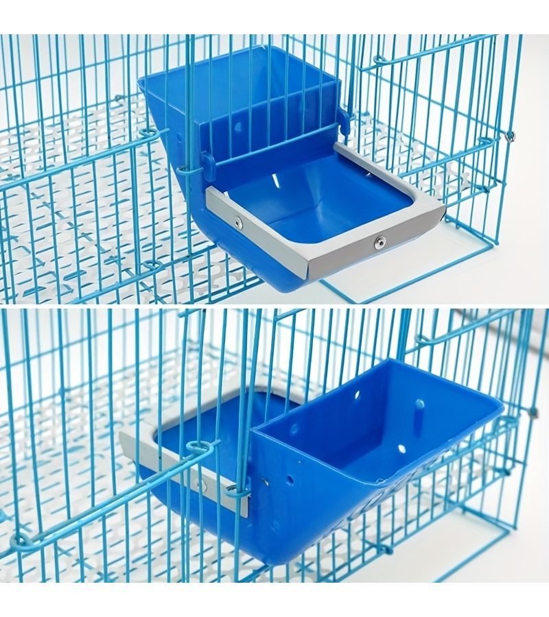Thick Bunny Feeder Durable Plastic And Metal With Easy Fill Top Cover And Lock For Rabbits Guinea Pigs Hamsters - Image 3