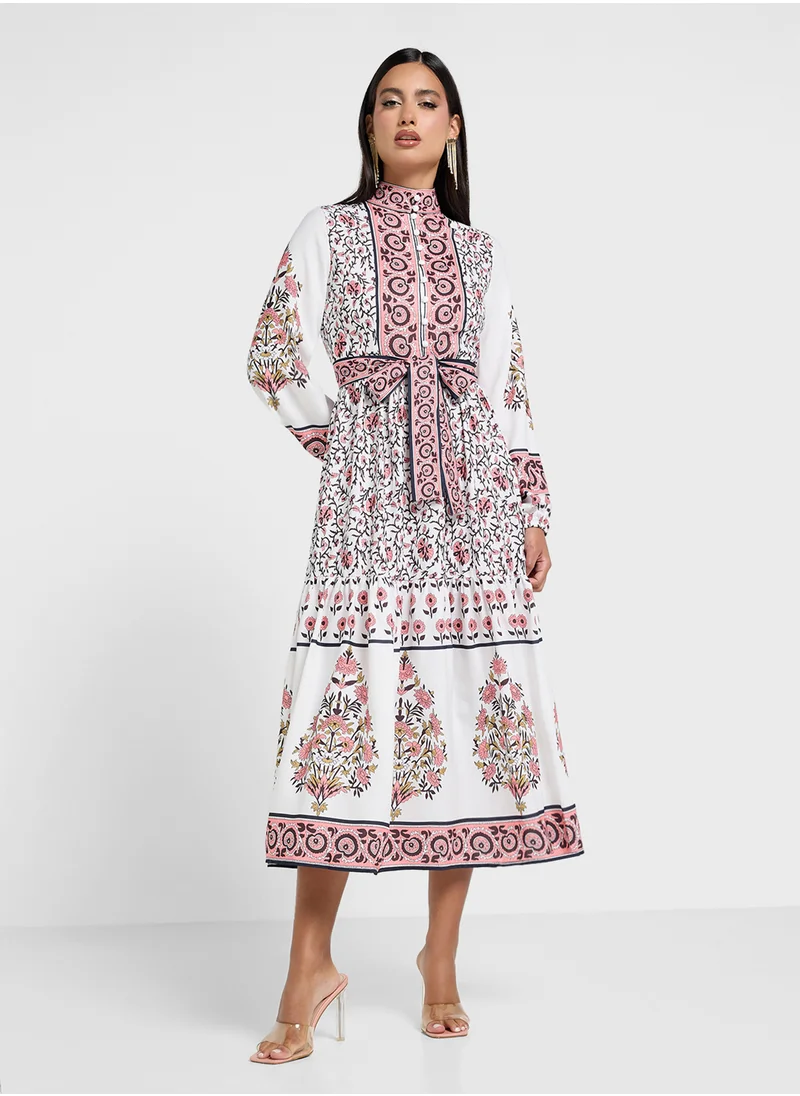 Khizana Abstract Print Dress