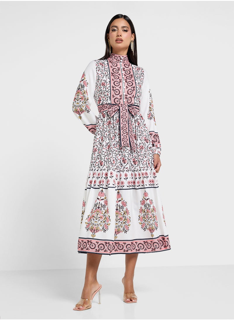 Khizana - Abstract Print Dress - Image 1