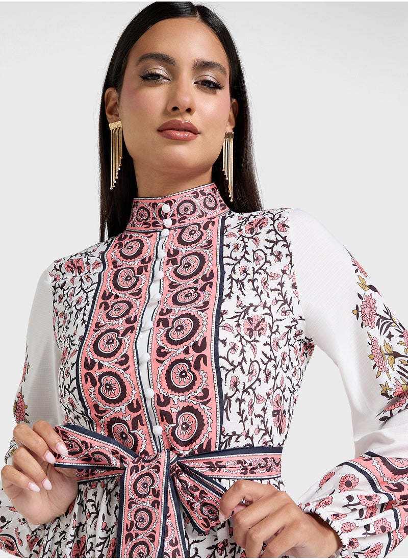 Khizana - Abstract Print Dress - Image 1
