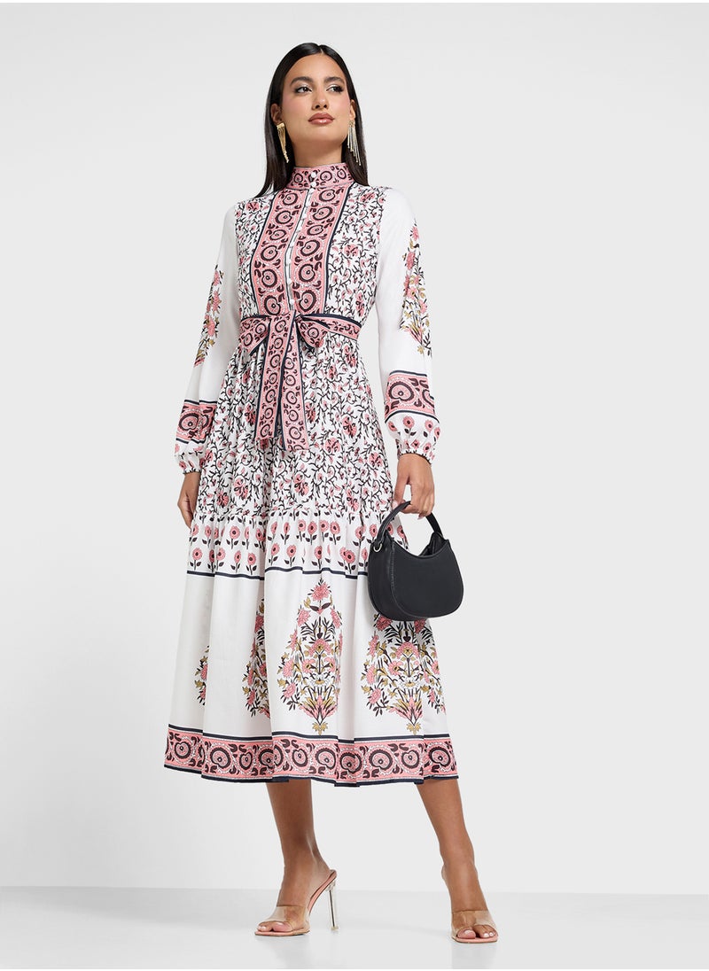 Khizana - Abstract Print Dress - Image 1