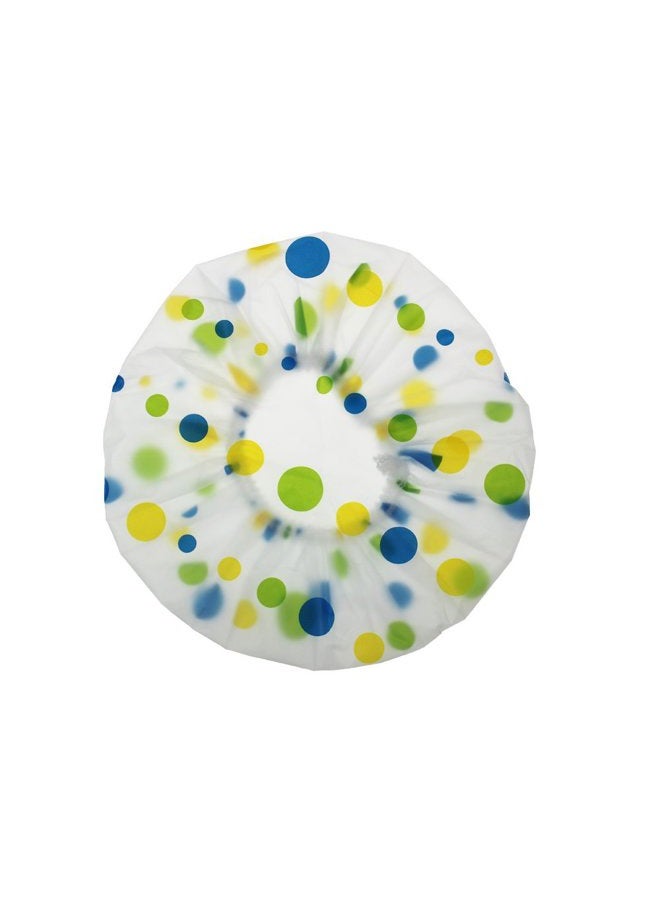 LJY 13 Pieces Assorted Shower Caps Elastic Waterproof Plastic Bathing Salon Hair Cap Lady Salon Hat - Image 3