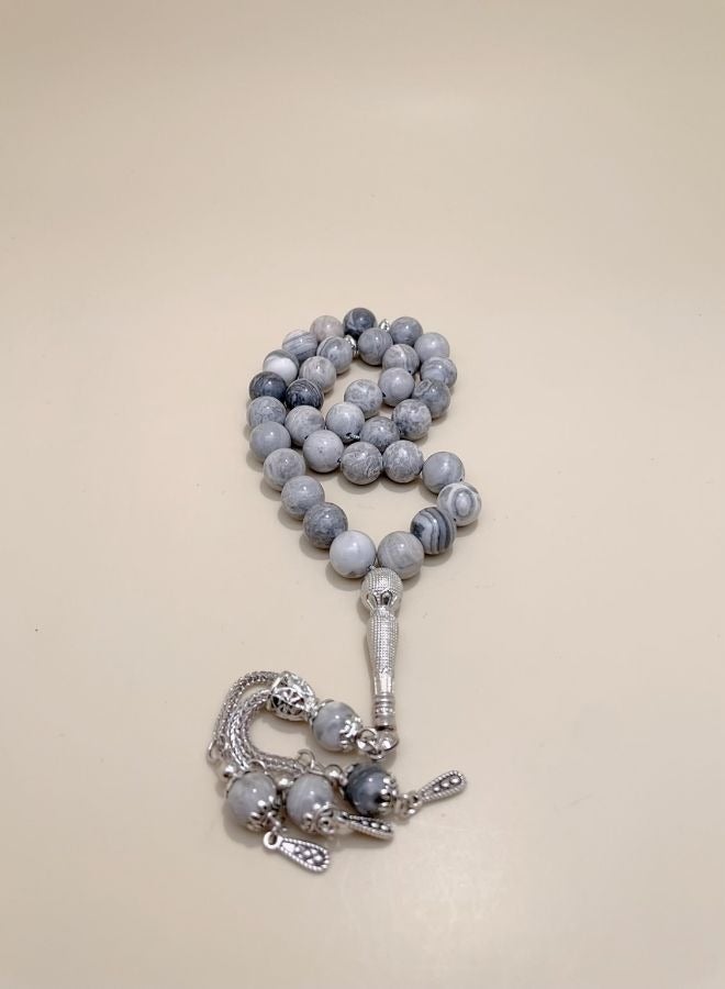 General 33 Natural Jade Prayer BeadsTasbih/10mm  - Image 3