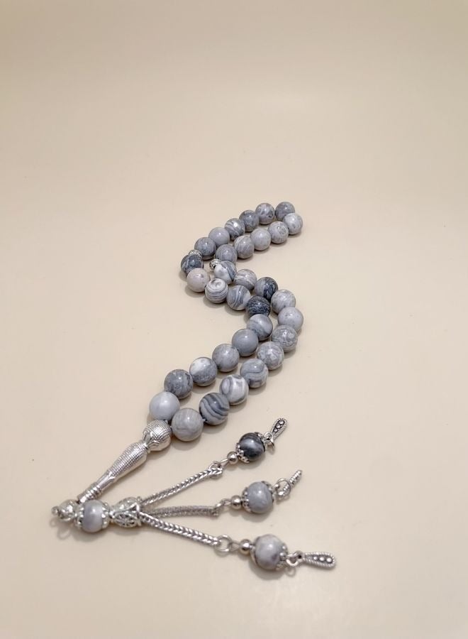 General 33 Natural Jade Prayer BeadsTasbih/10mm  - Image 4