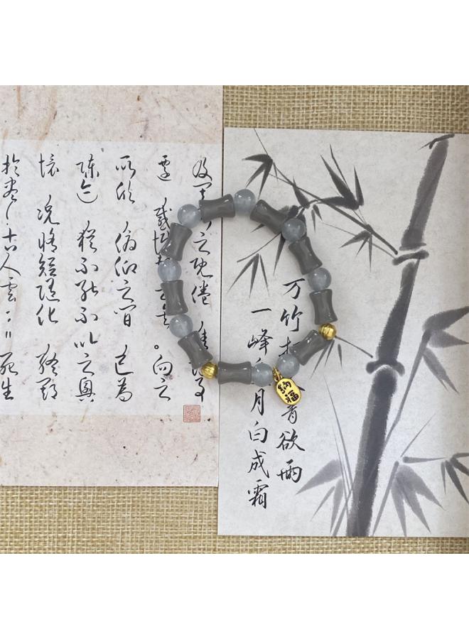 New Chinese Antique Beaded Elastic Rope Bracelet Sweet Girl Colored Glaze Beads Bracelet Night Market Stall Hand Ornaments