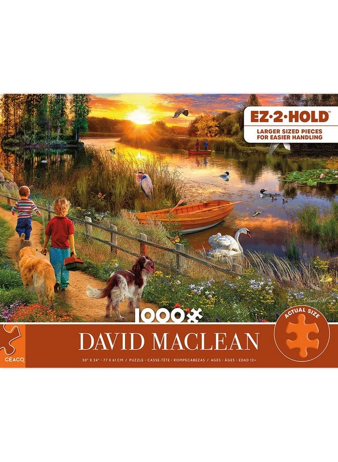 سيكو - ديفيد ماكلين - غروب الشمس على النهر - أحجية الصور المقطوعة كبيرة الحجم من 1000 قطعة - Image 2
