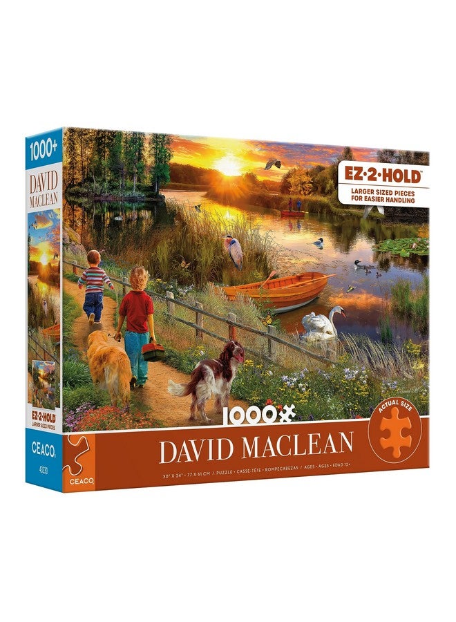 سيكو - ديفيد ماكلين - غروب الشمس على النهر - أحجية الصور المقطوعة كبيرة الحجم من 1000 قطعة - Image 3