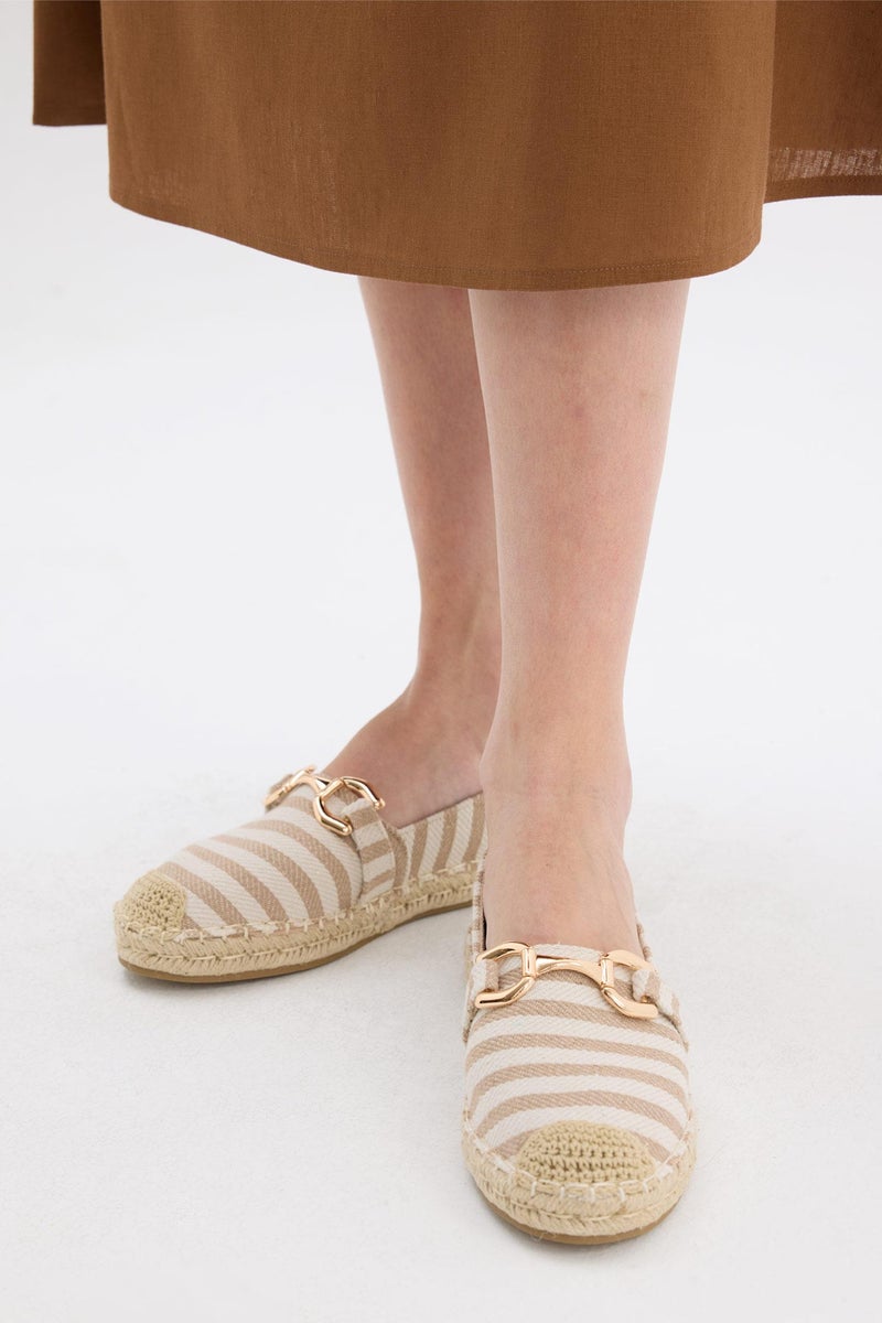 DeFacto Beige Woman Flat Sole Espadrille Shoes Casual - Image 2