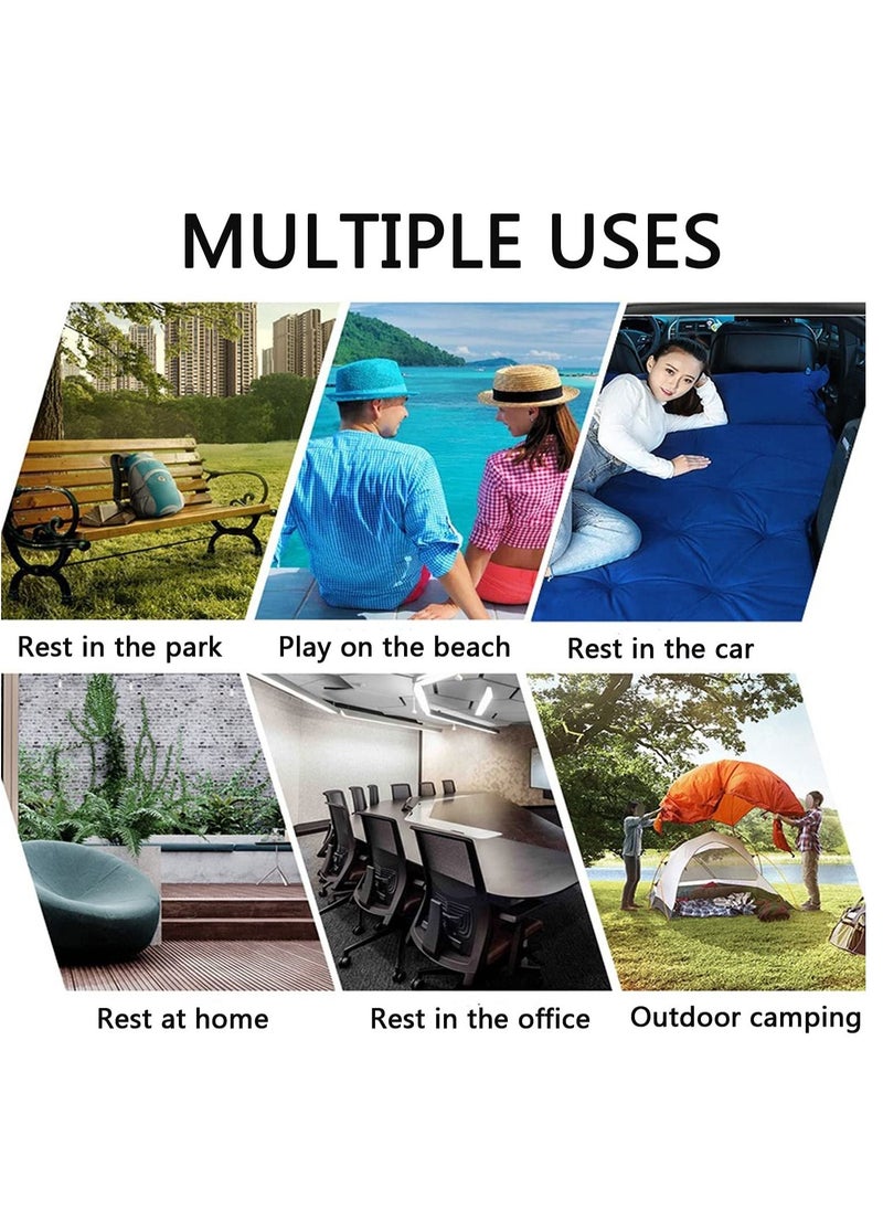 Generic - Air Mattress Car Inflatable Bed with Pump for Travel Camping Vacation Back Seat Blow-Up Sleeping Pad - Image 1