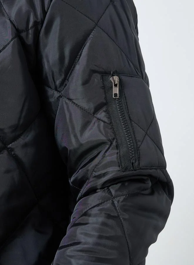 Styli Black Men Relaxed Fit Lightweight Casual Jacket for Men | Best Price UAE