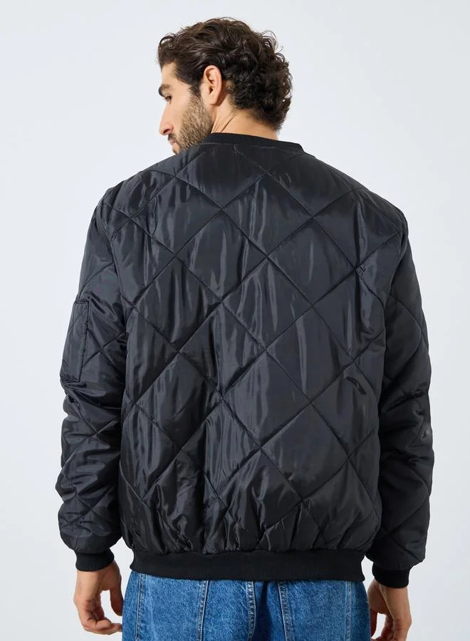 Styli Black Men Relaxed Fit Lightweight Casual Jacket for Men | Best Price UAE